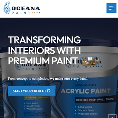 oceana paint web development eccomerce